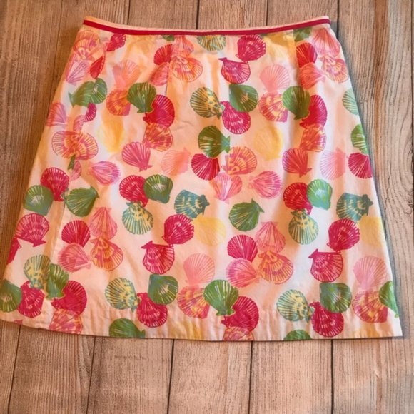 Lilly Pulitzer Wrap Skirt Sz 8 Shells Clam Digger - Picture 7 of 10